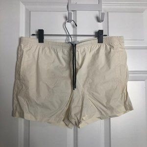 Solid & Striped Cream Bathing Suit Swim Trunks NWOT